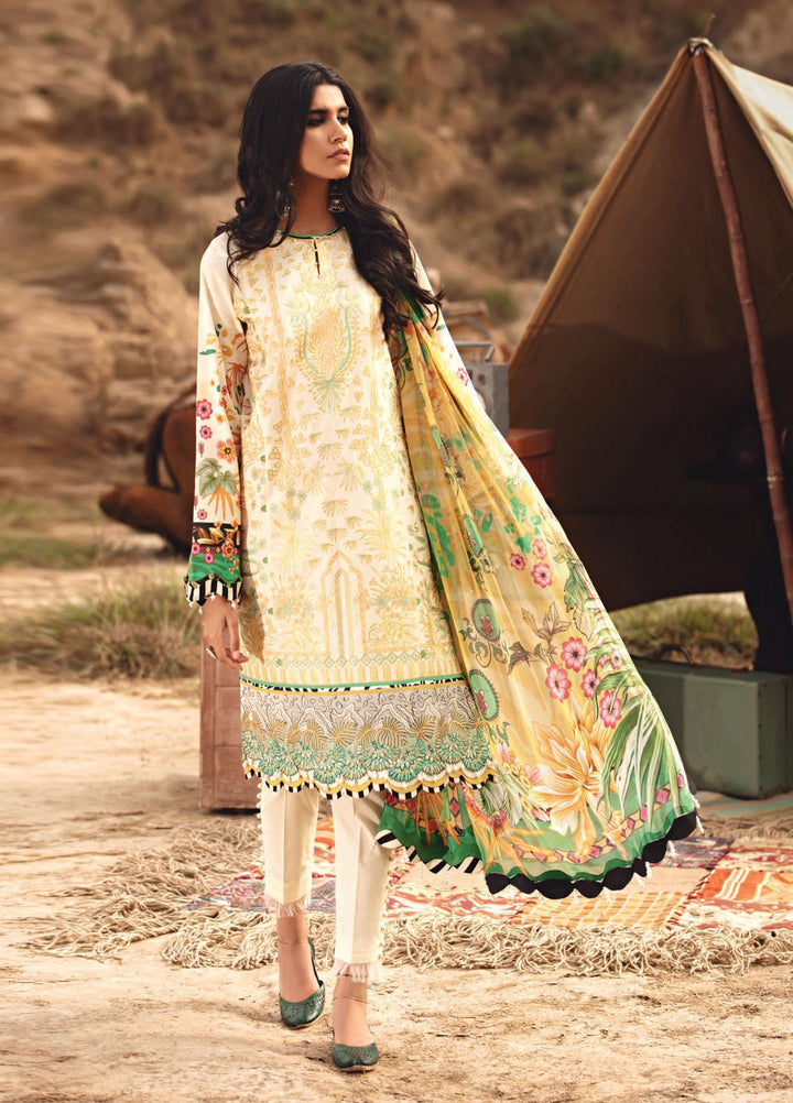 Karvaan by Jazmin Embroidered Lawn Suits Unstitched 3 Piece JZ21K 05 Samar - Luxury Collection