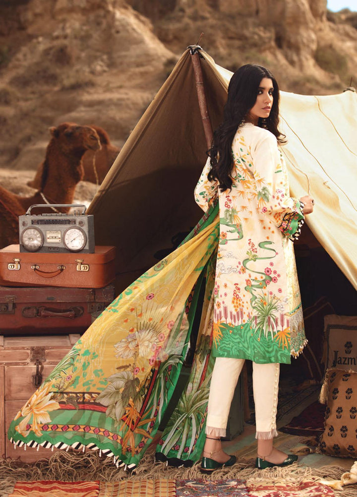 Karvaan by Jazmin Embroidered Lawn Suits Unstitched 3 Piece JZ21K 05 Samar - Luxury Collection