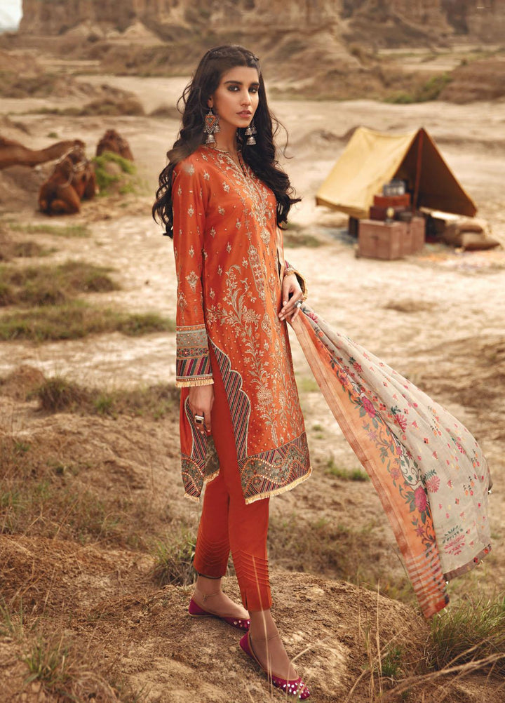 Karvaan by Jazmin Embroidered Lawn Suits Unstitched 3 Piece JZ21K 06 Aroma - Luxury Collection