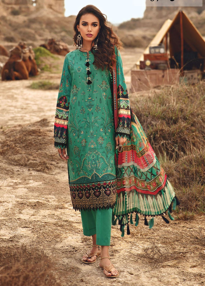 Karvaan by Jazmin Embroidered Lawn Suits Unstitched 3 Piece JZ21K 07 Sahil - Luxury Collection