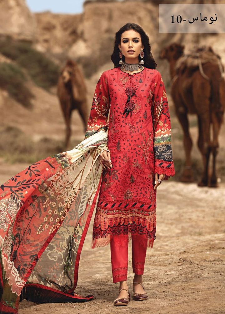 Karvaan by Jazmin Embroidered Lawn Suits Unstitched 3 Piece JZ21K 10 Nomas - Luxury Collection