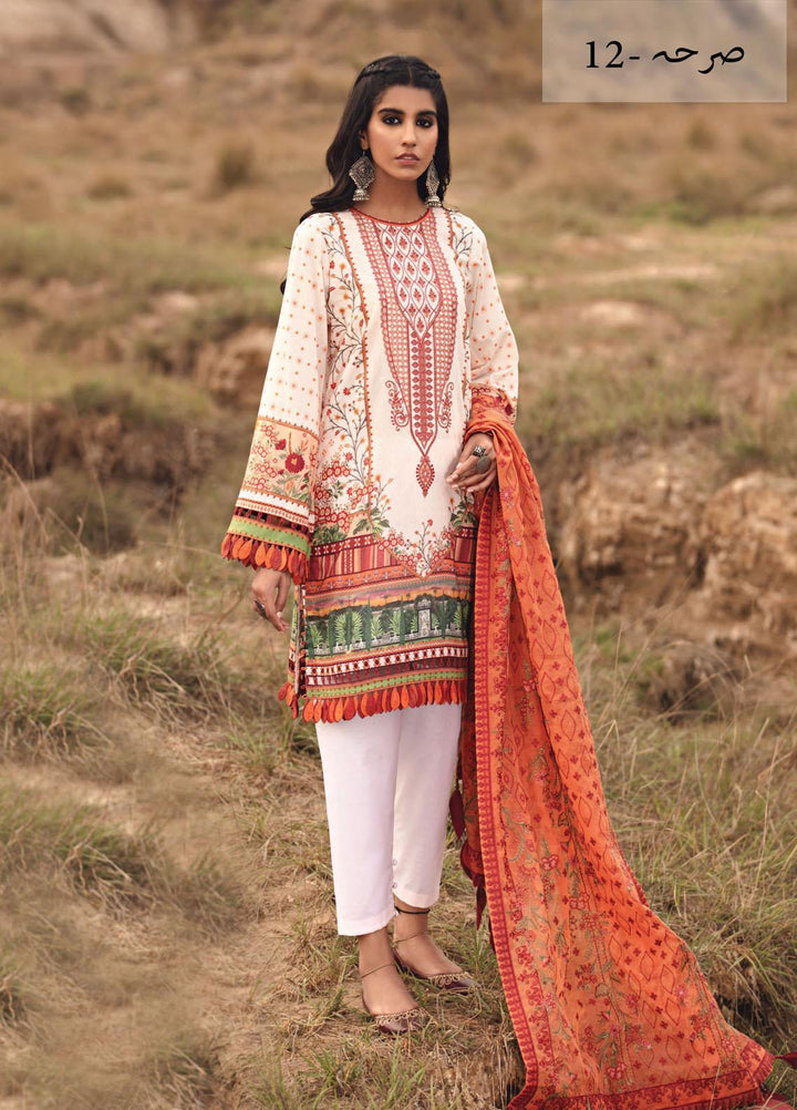 Karvaan by Jazmin Embroidered Lawn Suits Unstitched 3 Piece JZ21K 12 Sarha - Luxury Collection