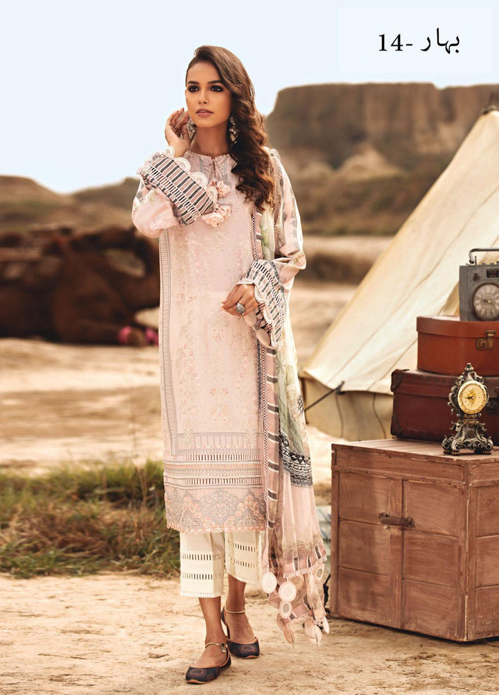 Karvaan by Jazmin Embroidered Lawn Suits Unstitched 3 Piece JZ21K 14 Bahaar - Luxury Collection