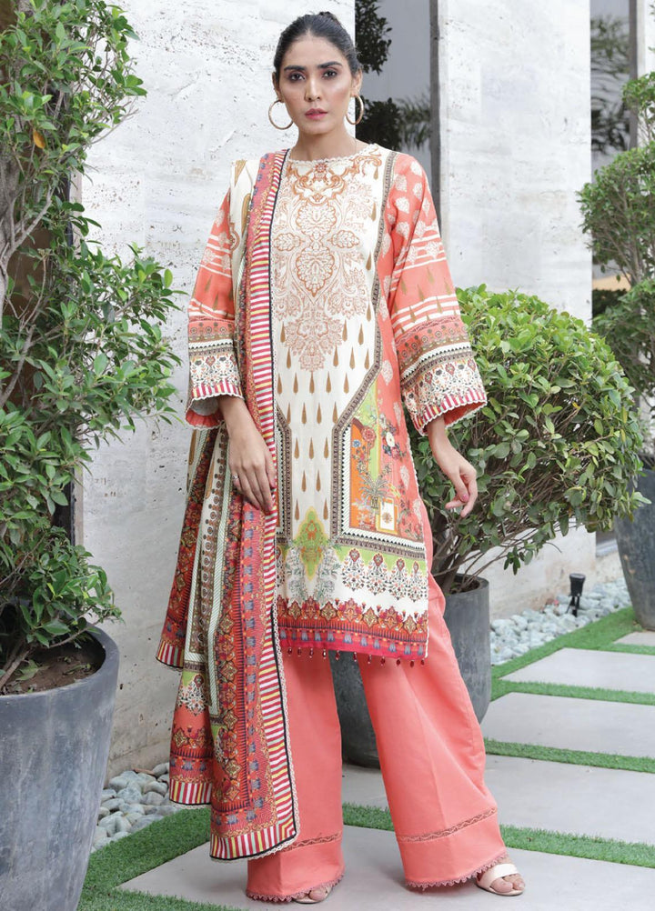Kashaf By Humdum Printed Woolen Suits Unstitched 3 Piece HD23KF D-01 - Winter Collection