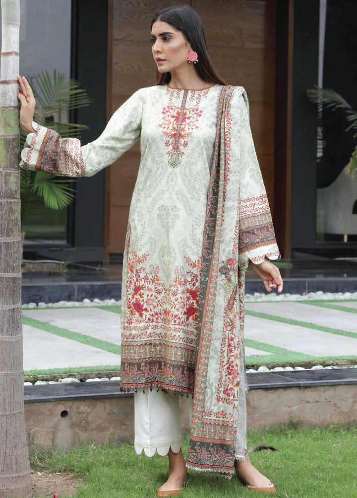 Kashaf By Humdum Printed Woolen Suits Unstitched 3 Piece HD23KF D-03 - Winter Collection