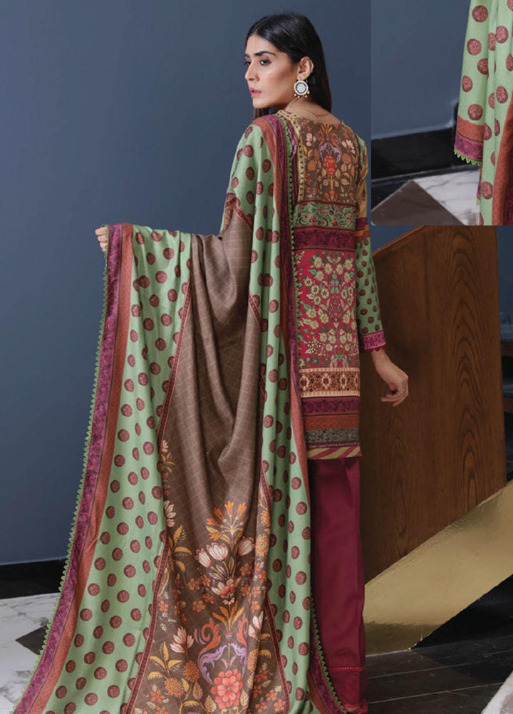 Kashaf By Humdum Printed Woolen Suits Unstitched 3 Piece HD23KF D-07 - Winter Collection