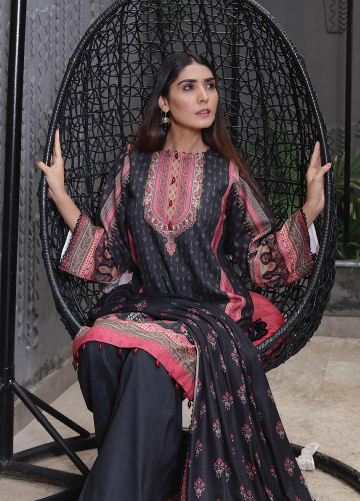 Kashaf By Humdum Printed Woolen Suits Unstitched 3 Piece HD23KF D-10 - Winter Collection