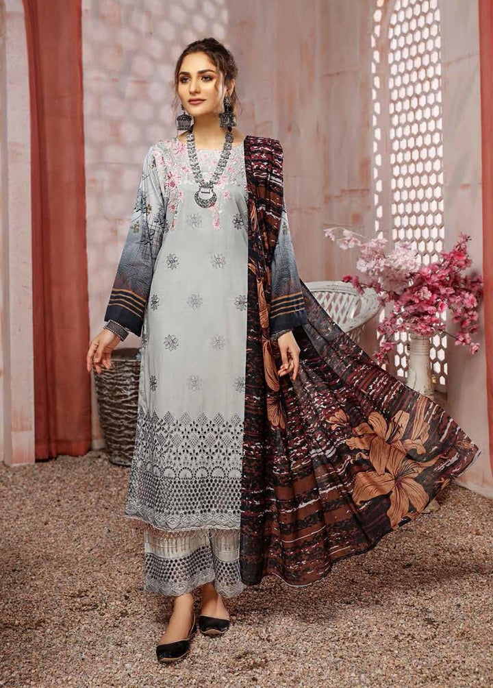 Kashaf by Aalaya Embroidered Lawn Suits Unstitched 3 Piece ALY22K D/02 - Summer Collection