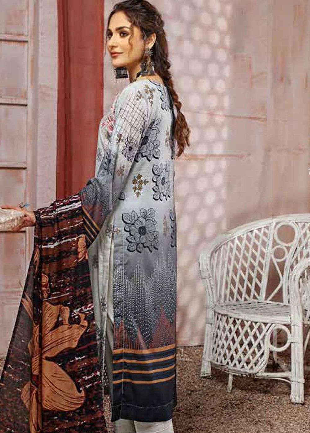 Kashaf by Aalaya Embroidered Lawn Suits Unstitched 3 Piece ALY22K D/02 - Summer Collection