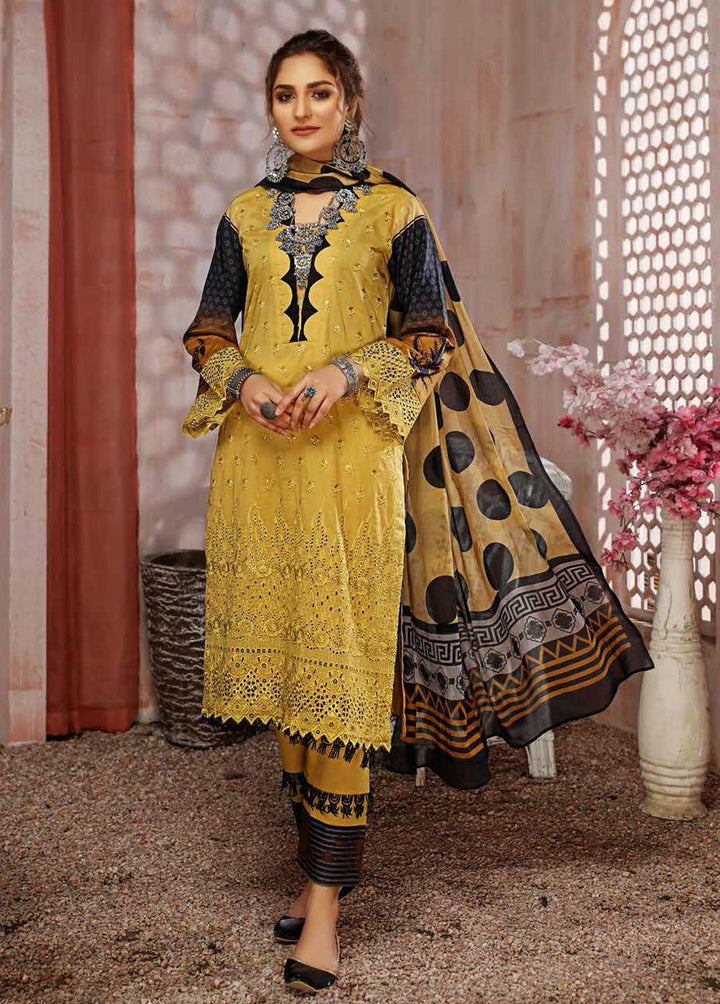 Kashaf by Aalaya Embroidered Lawn Suits Unstitched 3 Piece ALY22K D/05 - Summer Collection