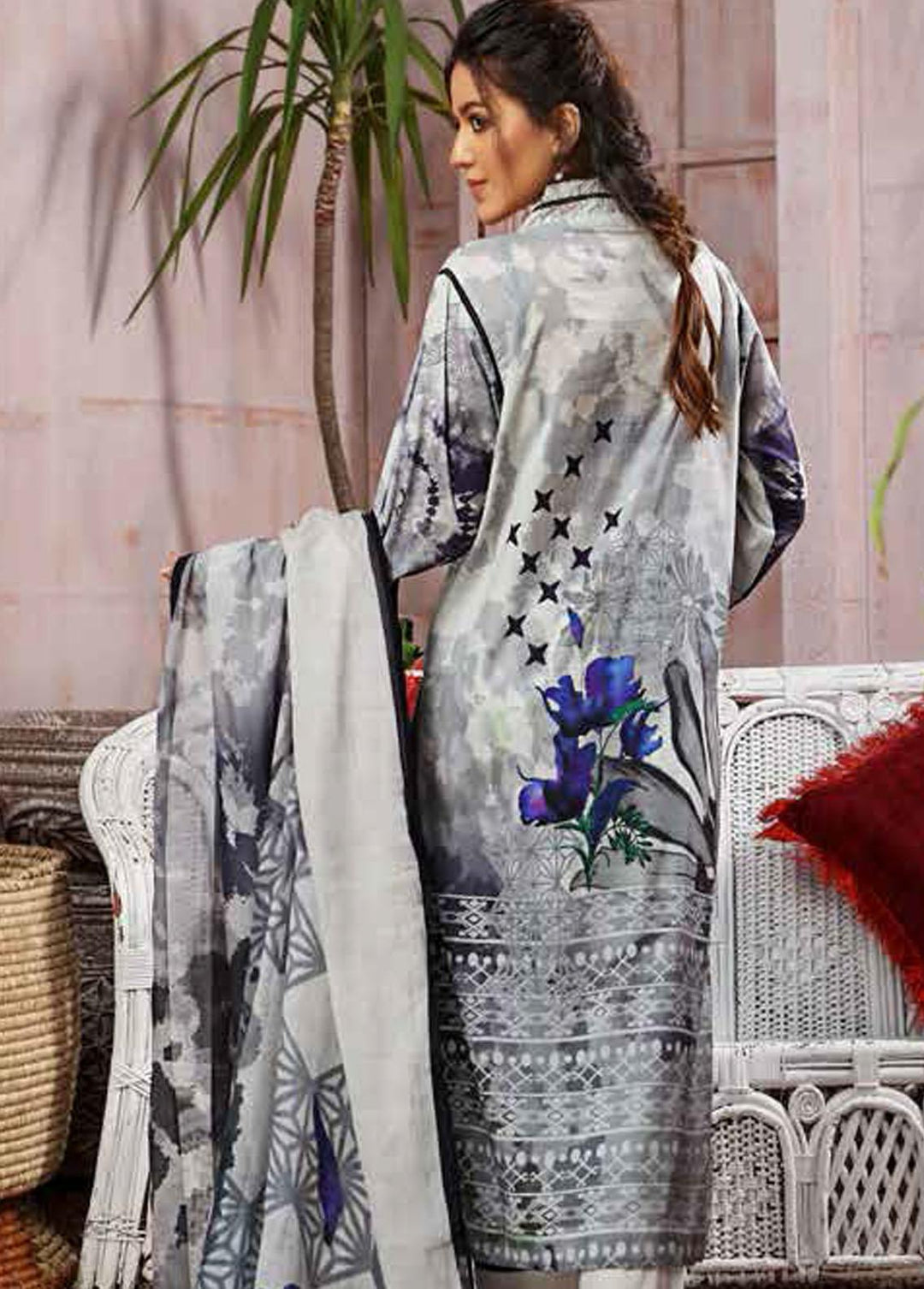 Kashaf by Aalaya Embroidered Lawn Suits Unstitched 3 Piece ALY22K D/10 - Summer Collection