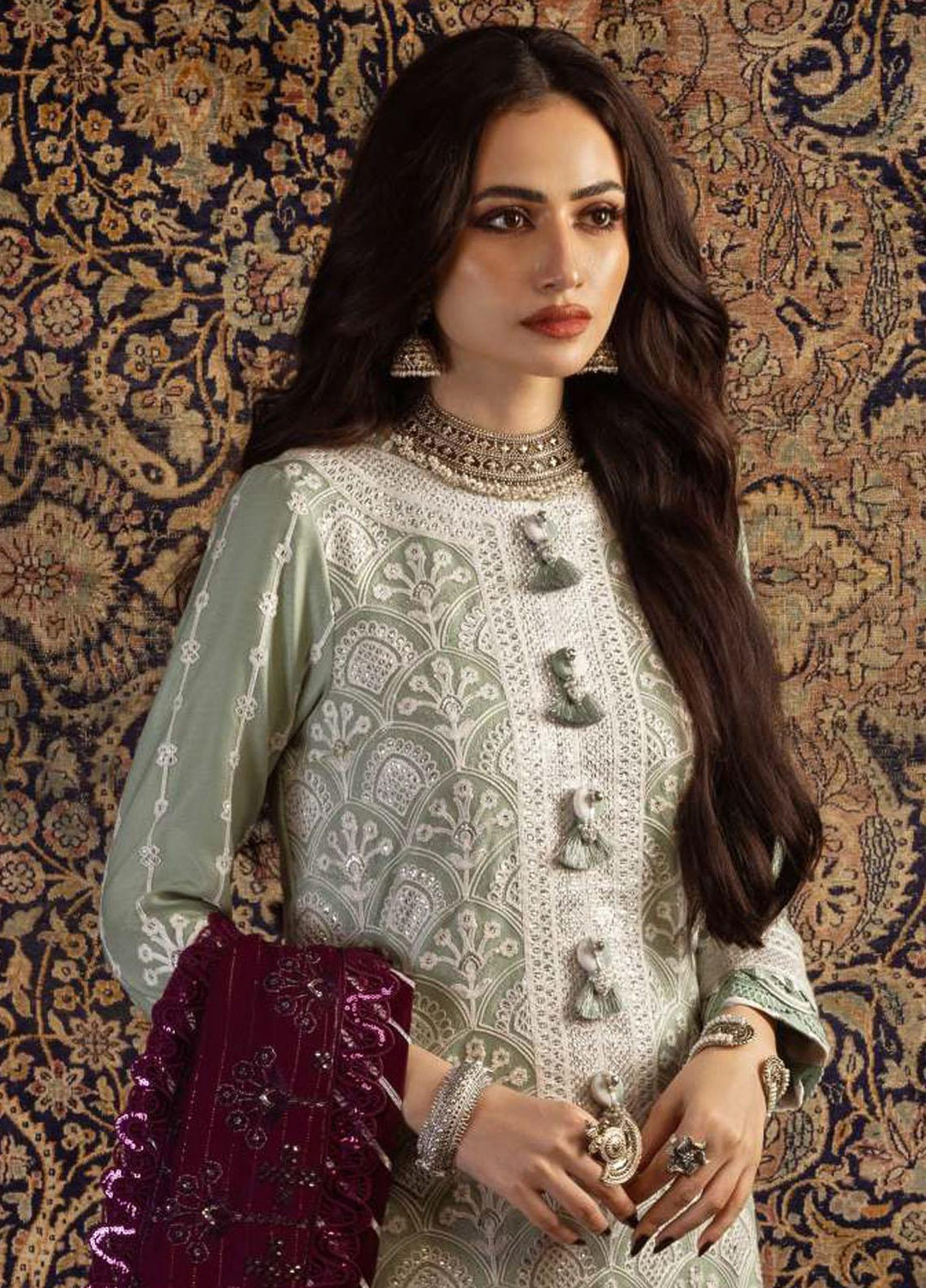 Kashmiri Taanka By Asim Jofa Embroidered Twill Suits Unstitched 3 Piece AJ23KT AJKT-01 - Winter Collection