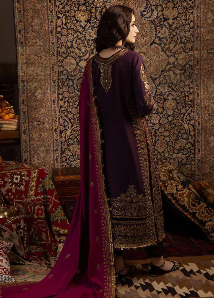 Kashmiri Taanka By Asim Jofa Embroidered Slub Suits Unstitched 3 Piece AJ23KT AJKT-05 - Winter Collection