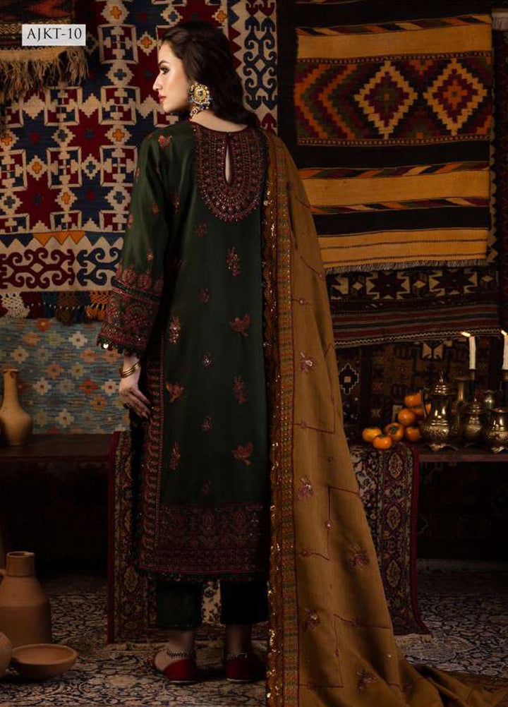 Kashmiri Taanka By Asim Jofa Embroidered Twill Suits Unstitched 3 Piece AJ23KT AJKT-10 - Winter Collection