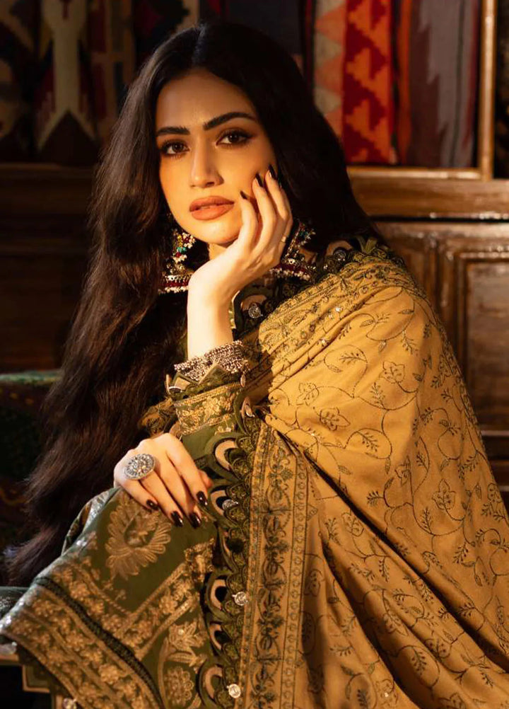 Kashmiri Taanka By Asim Jofa Embroidered Slub Suit 3 Piece AJ23KT AJKT-07 - Winter Collection