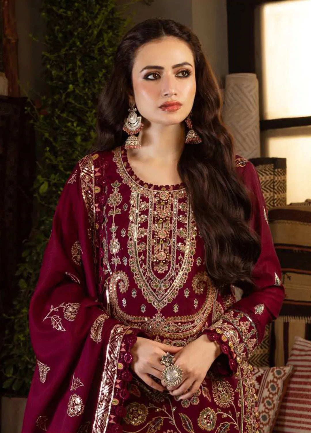 Kashmiri Taanka By Asim Jofa Embroidered Twill Suit 3 Piece AJ23KT AJKT-08 - Winter Collection