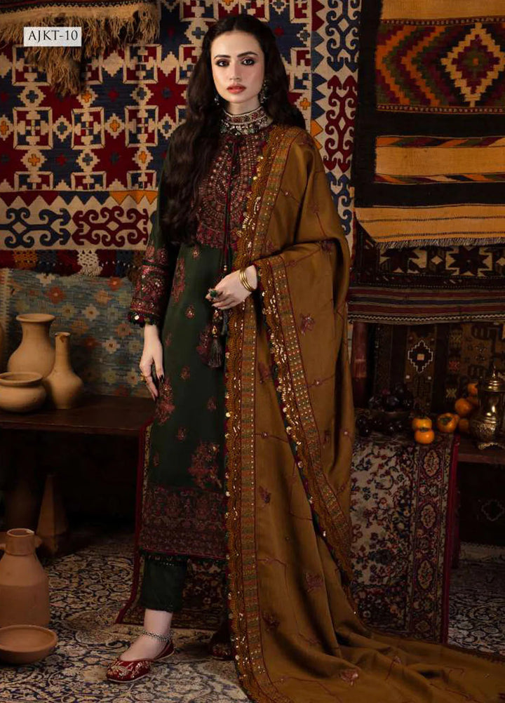 Kashmiri Taanka By Asim Jofa Embroidered Twill Suit 3 Piece AJ23KT AJKT-10 - Winter Collection
