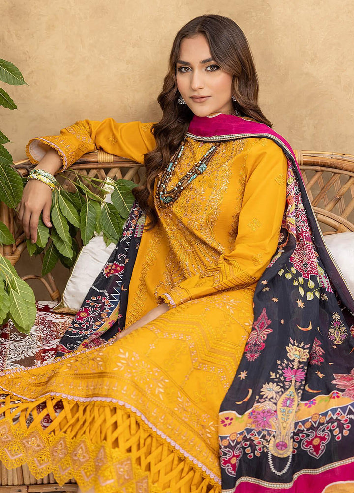 Kastoori By Awwal Embroidered Chikankari Lawn Suits Unstitched 3 Piece AW23K D-02 Vibrance - Summer Collection