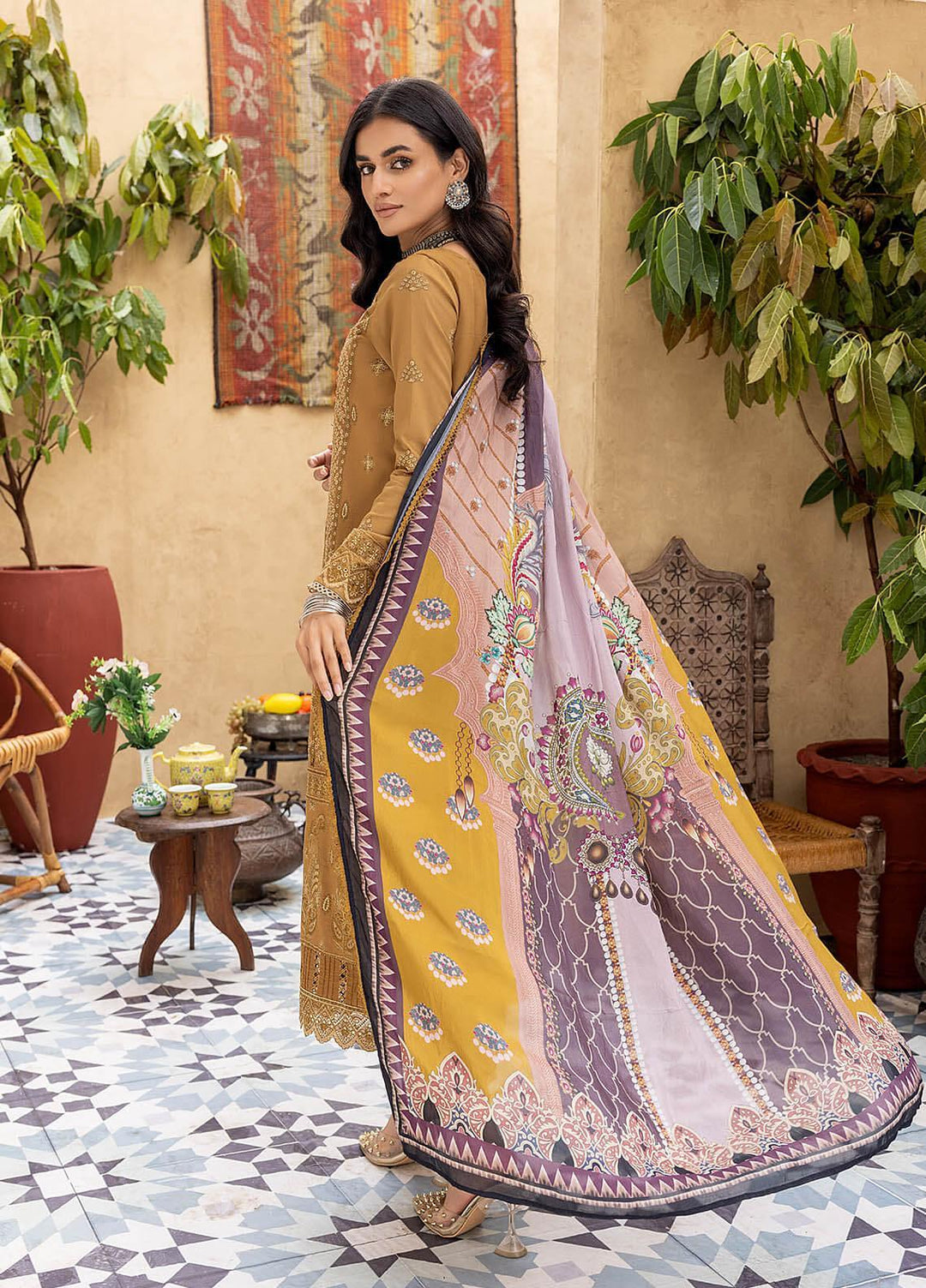 Kastoori By Awwal Embroidered Chikankari Lawn Suits Unstitched 3 Piece AW23K D-03 Ethereal - Summer Collection