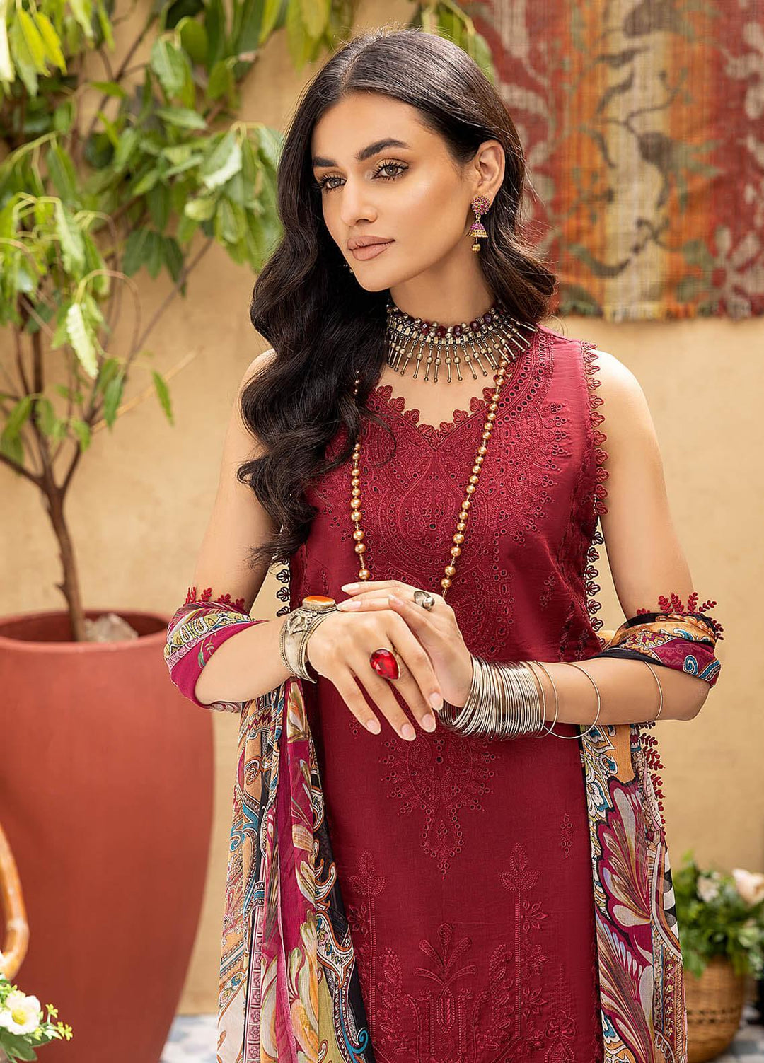 Kastoori By Awwal Embroidered Chikankari Lawn Suits Unstitched 3 Piece AW23K D-05 Sparkle - Summer Collection