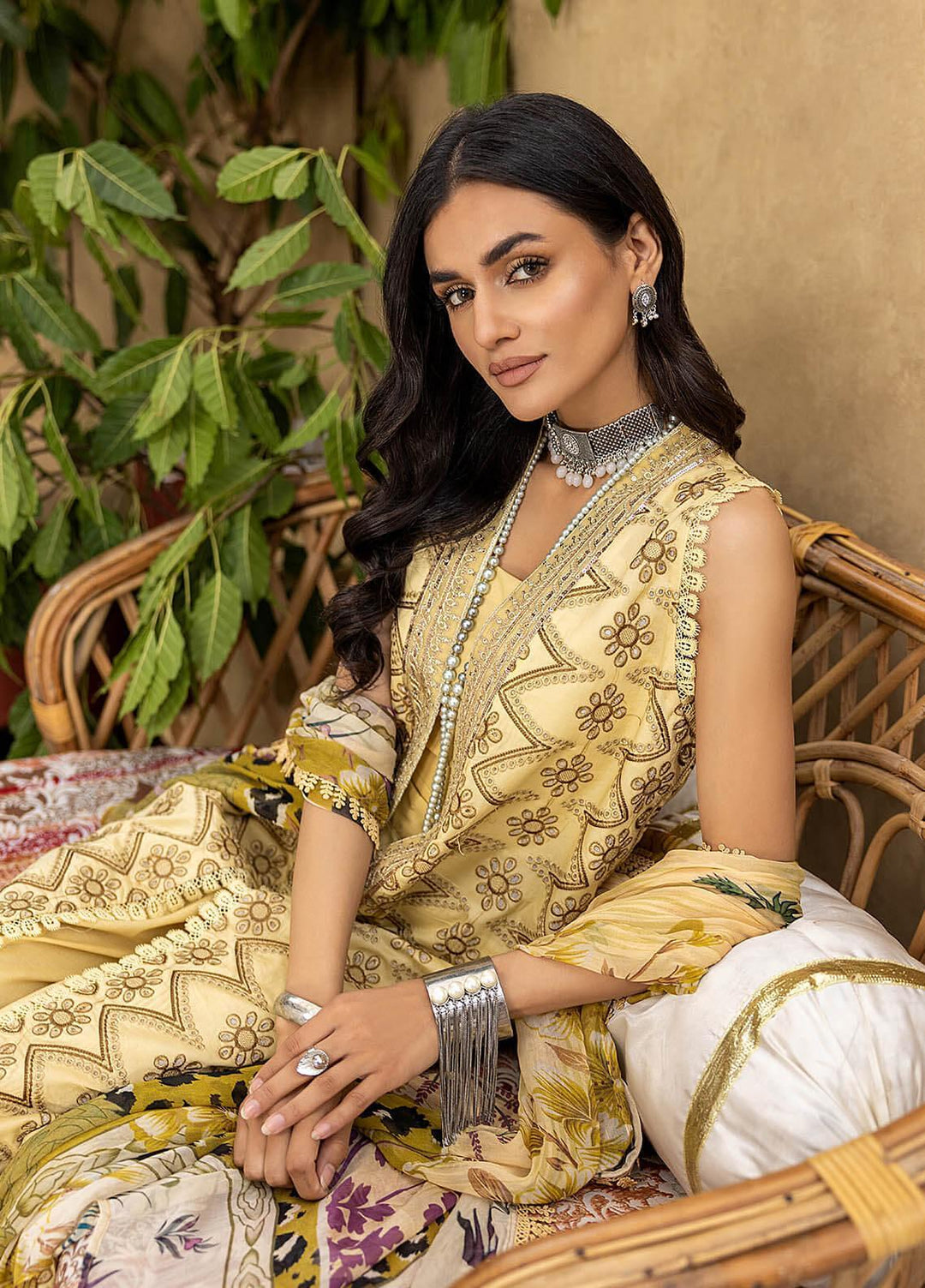 Kastoori By Awwal Embroidered Chikankari Lawn Suits Unstitched 3 Piece AW23K D-07 Harmony - Summer Collection