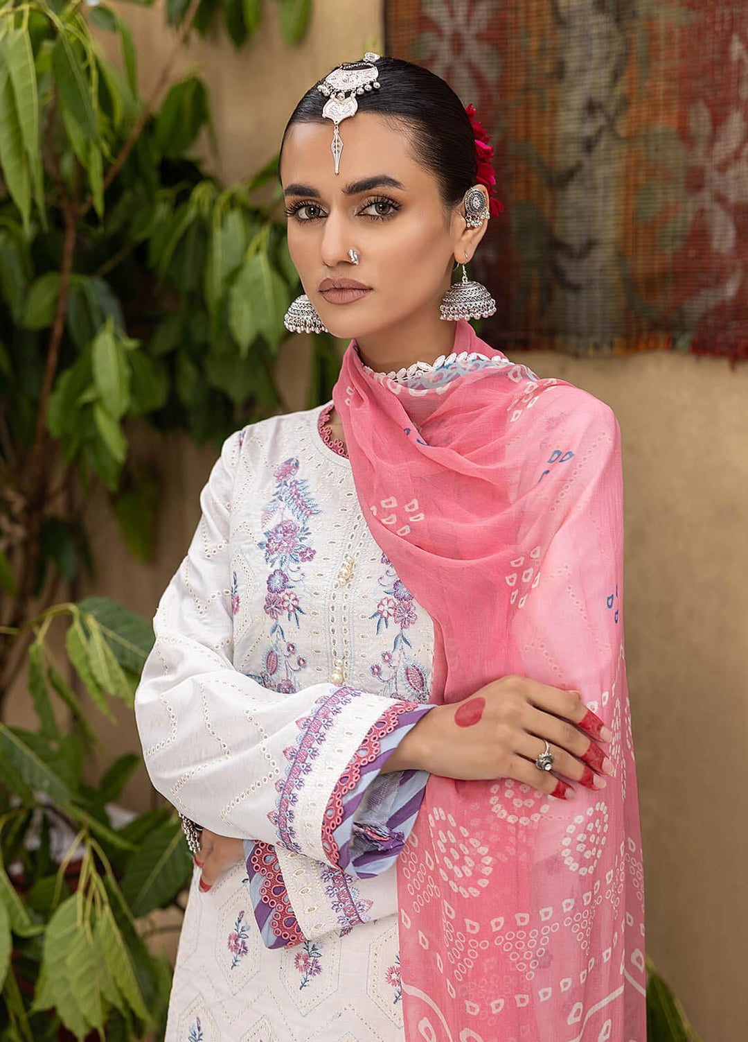 Kastoori By Awwal Embroidered Chikankari Lawn Suits Unstitched 3 Piece AW23K D-08 Euphoria - Summer Collection