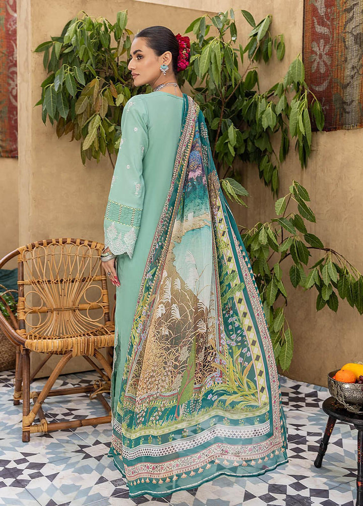 Kastoori By Awwal Embroidered Chikankari Lawn Suits Unstitched 3 Piece AW23K D-09 Saffron - Summer Collection