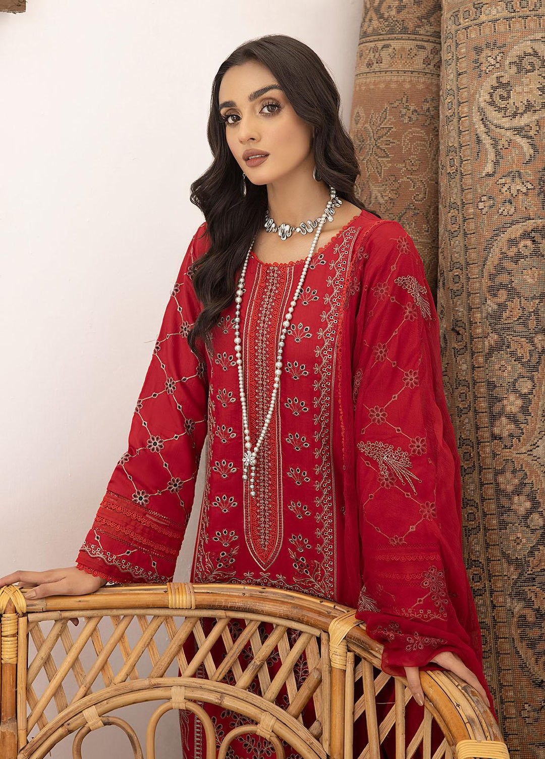 Kastoori By Awwal Embroidered Viscose Suits Unstitched 3 Piece AW23K-2 D-04 Lucent - Winter Collection