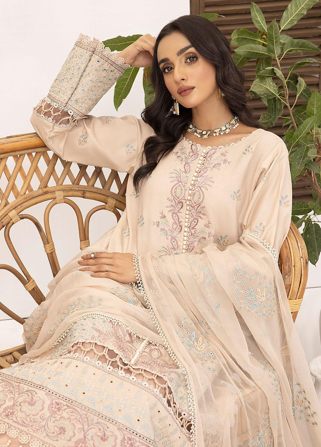 Kastoori By Awwal Embroidered Viscose Suits Unstitched 3 Piece AW23K-2 D-05 Stardust - Winter Collection