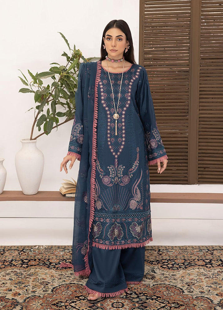 Kastoori By Awwal Embroidered Viscose Suits Unstitched 3 Piece AW23K-2 D-07 Rouge - Winter Collection