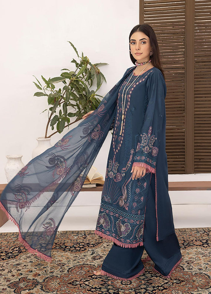 Kastoori By Awwal Embroidered Viscose Suits Unstitched 3 Piece AW23K-2 D-07 Rouge - Winter Collection