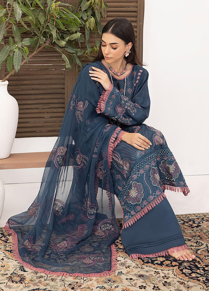 Kastoori By Awwal Embroidered Viscose Suits Unstitched 3 Piece AW23K-2 D-07 Rouge - Winter Collection