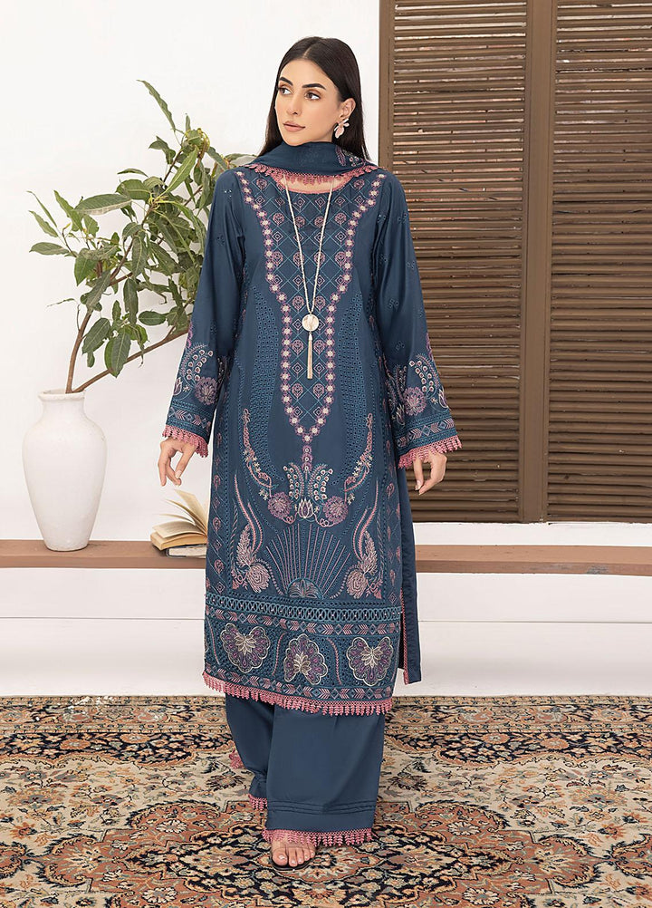 Kastoori By Awwal Embroidered Viscose Suits Unstitched 3 Piece AW23K-2 D-07 Rouge - Winter Collection
