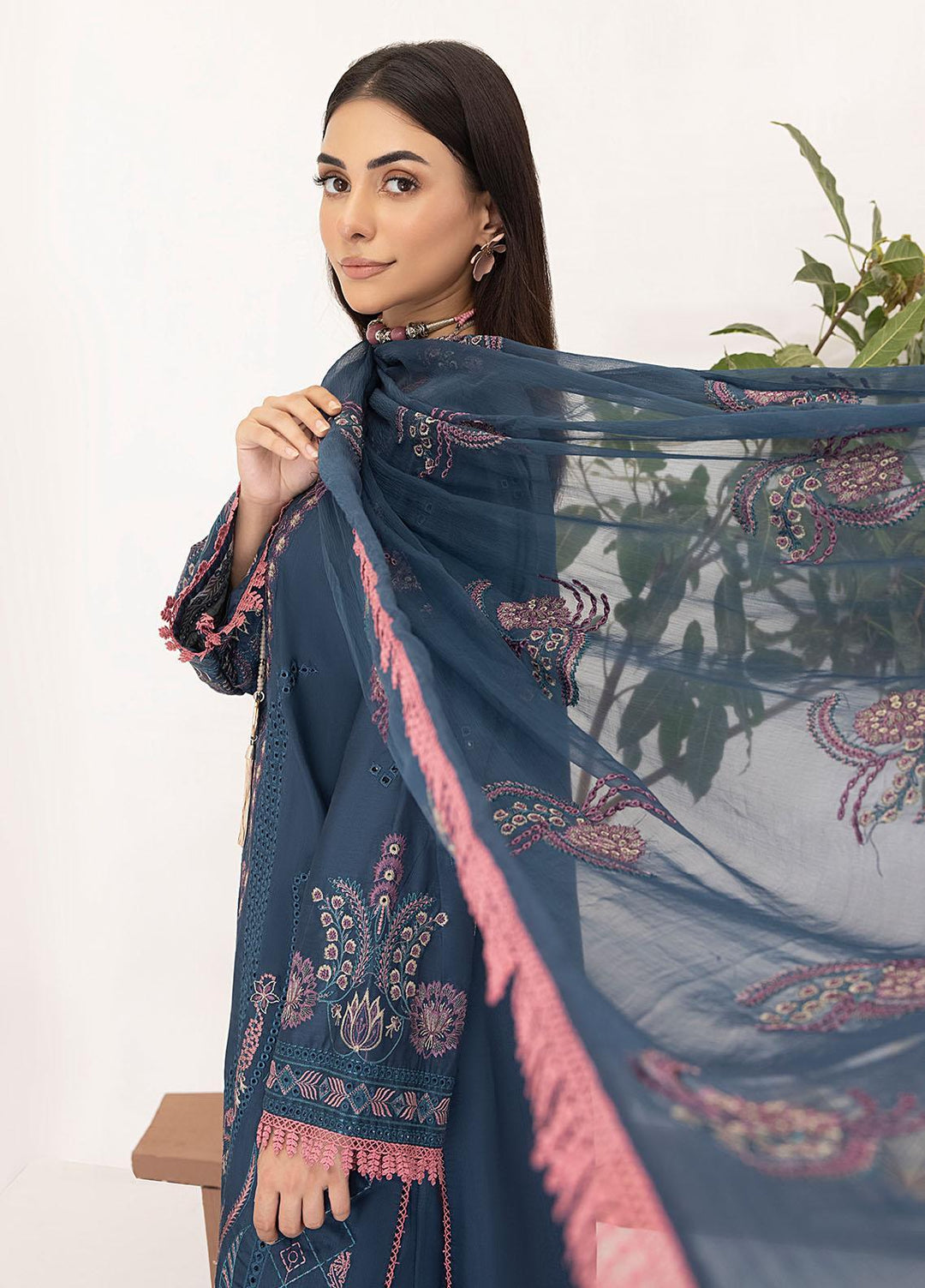 Kastoori By Awwal Embroidered Viscose Suits Unstitched 3 Piece AW23K-2 D-07 Rouge - Winter Collection