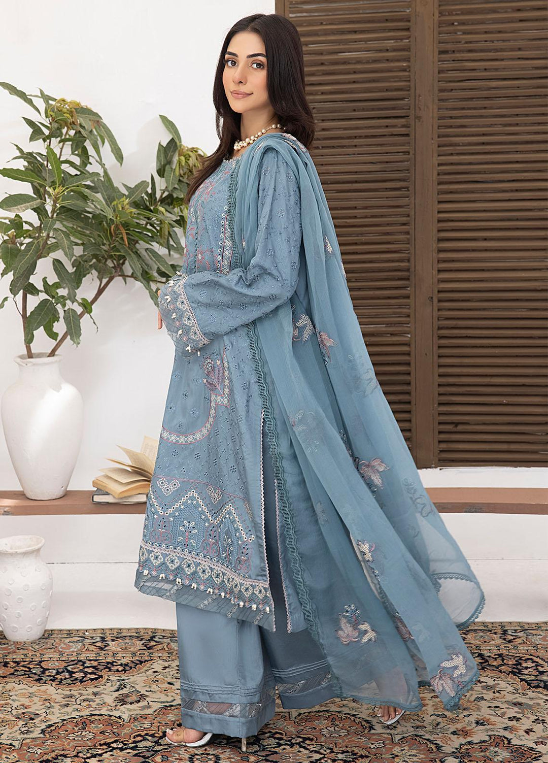 Kastoori By Awwal Embroidered Viscose Suits Unstitched 3 Piece AW23K-2 D-09 Phoenix - Winter Collection