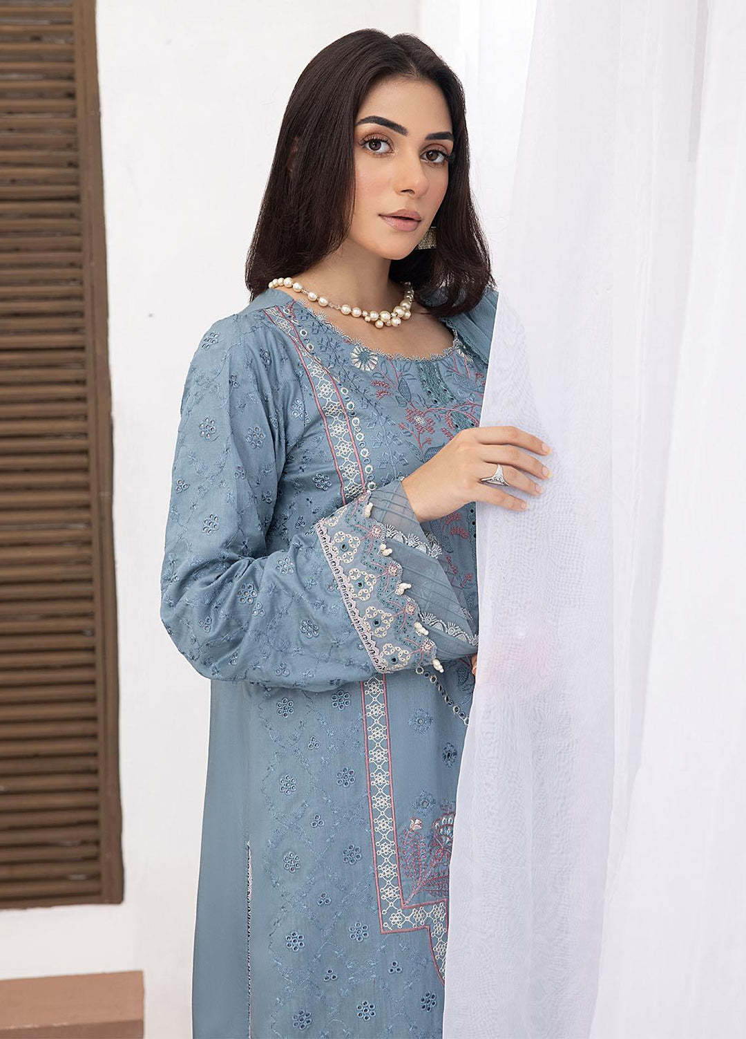 Kastoori By Awwal Embroidered Viscose Suits Unstitched 3 Piece AW23K-2 D-09 Phoenix - Winter Collection
