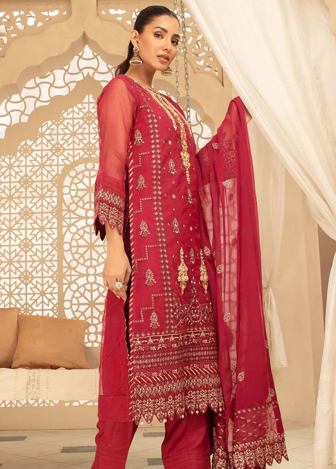 Shamooz Pret Embroidered Organza 3 Piece Suit SHM23K SEM-0506 Aatish