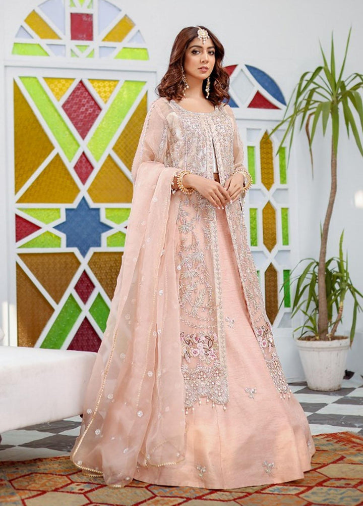 Kausar Attire Ready to Wear  Organza 3 Piece Dress MA22IMP AMBER