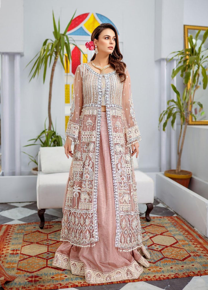Kausar Attire Ready to Wear  Organza 3 Piece Dress MA22IMP ZIRCON