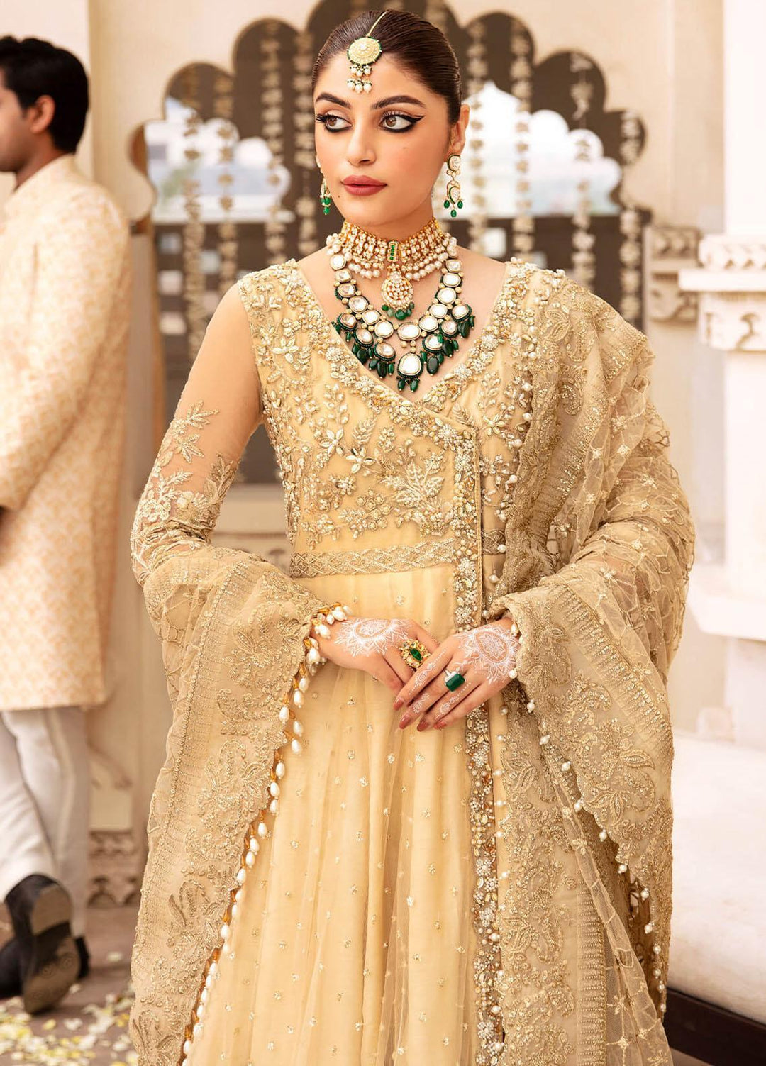 Kayseria By Serene Premium Embroidered Net Suits Unstitched 3 Piece SP24KS SB-17 Siara  - Wedding Collection