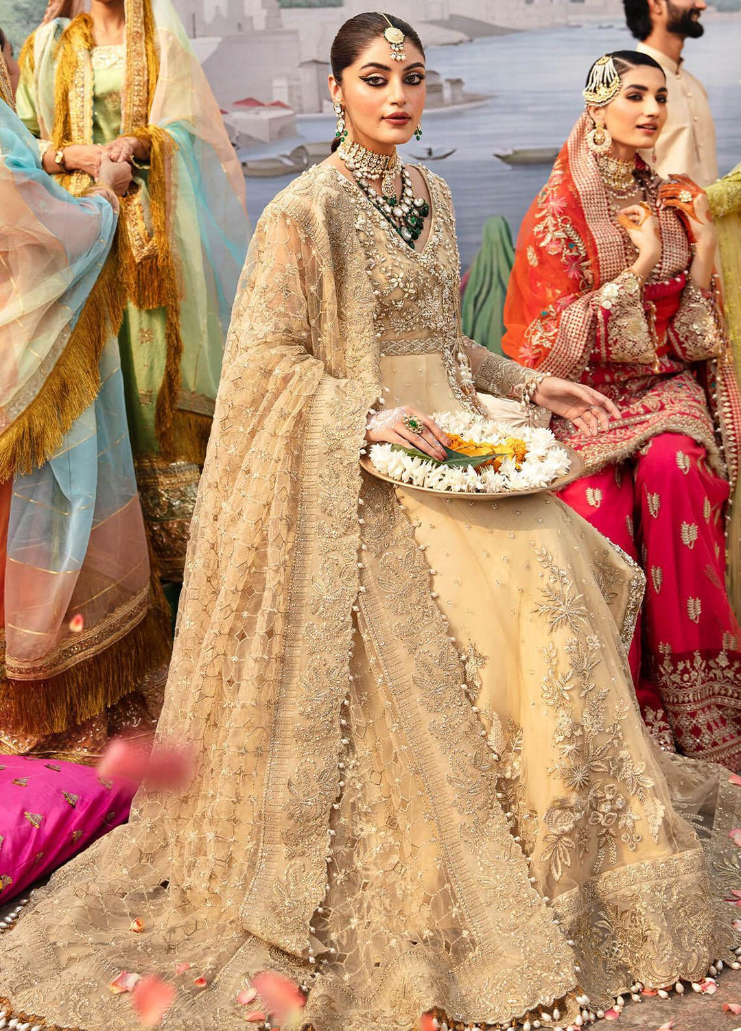 Kayseria By Serene Premium Embroidered Net Suits Unstitched 3 Piece SP24KS SB-17 Siara  - Wedding Collection