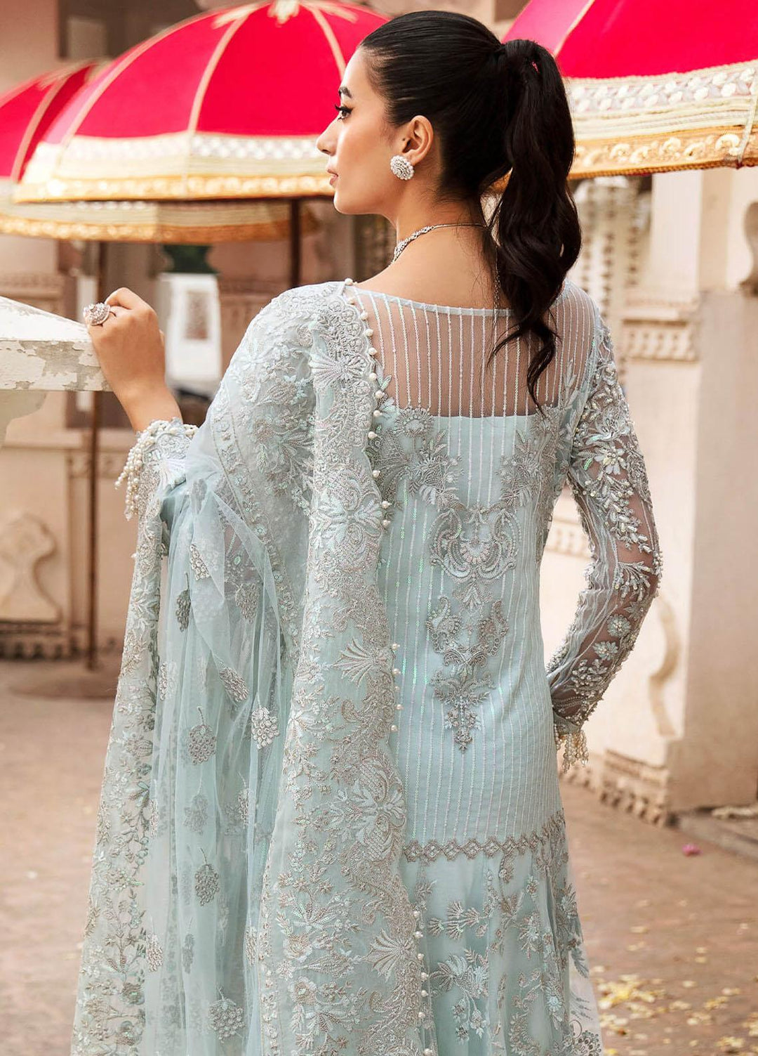 Kayseria By Serene Premium Embroidered Net Suits Unstitched 3 Piece SP24KS SB-21 Aria - Wedding Collection