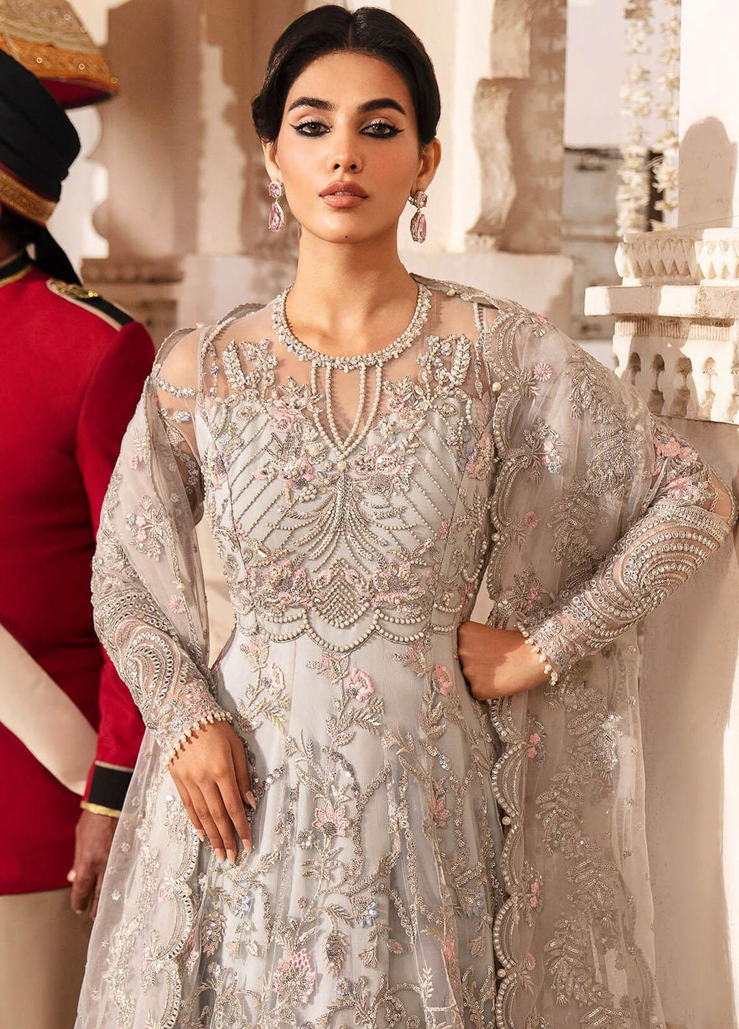 Kayseria By Serene Premium Embroidered Net Suits Unstitched 3 Piece SP24KS SB-23 Aysel - Wedding Collection