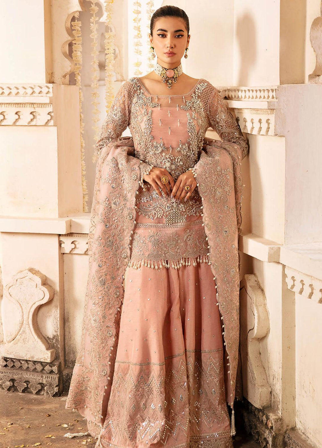 Kayseria By Serene Premium Embroidered Net Suits Unstitched 4 Piece SP24KS SB-24 Blume - Wedding Collection