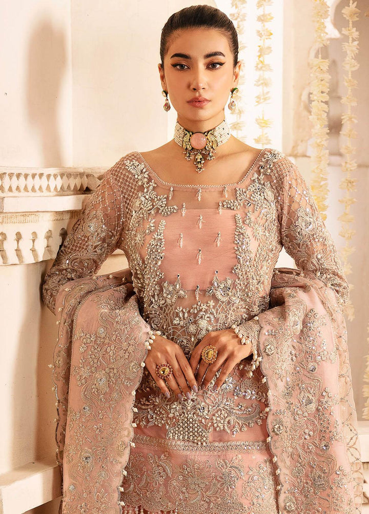 Kayseria By Serene Premium Embroidered Net Suits Unstitched 4 Piece SP24KS SB-24 Blume - Wedding Collection