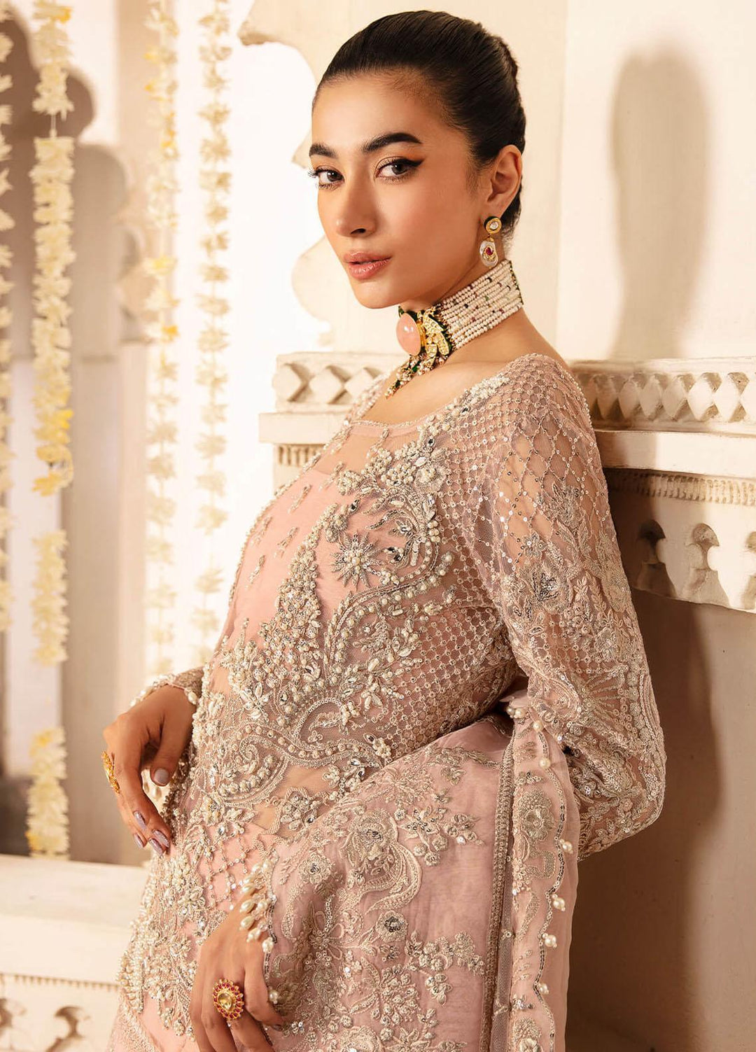 Kayseria By Serene Premium Embroidered Net Suits Unstitched 4 Piece SP24KS SB-24 Blume - Wedding Collection