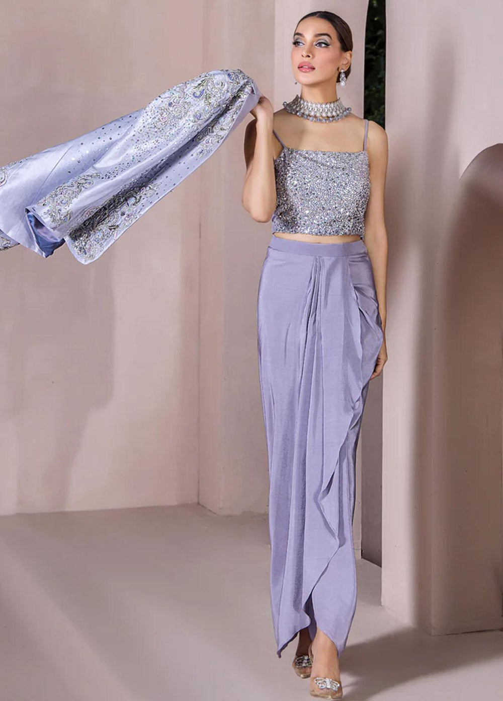 Malook By Shazia Ovais Pret Formal Silk 3 Piece Suit MWE-011 Charming