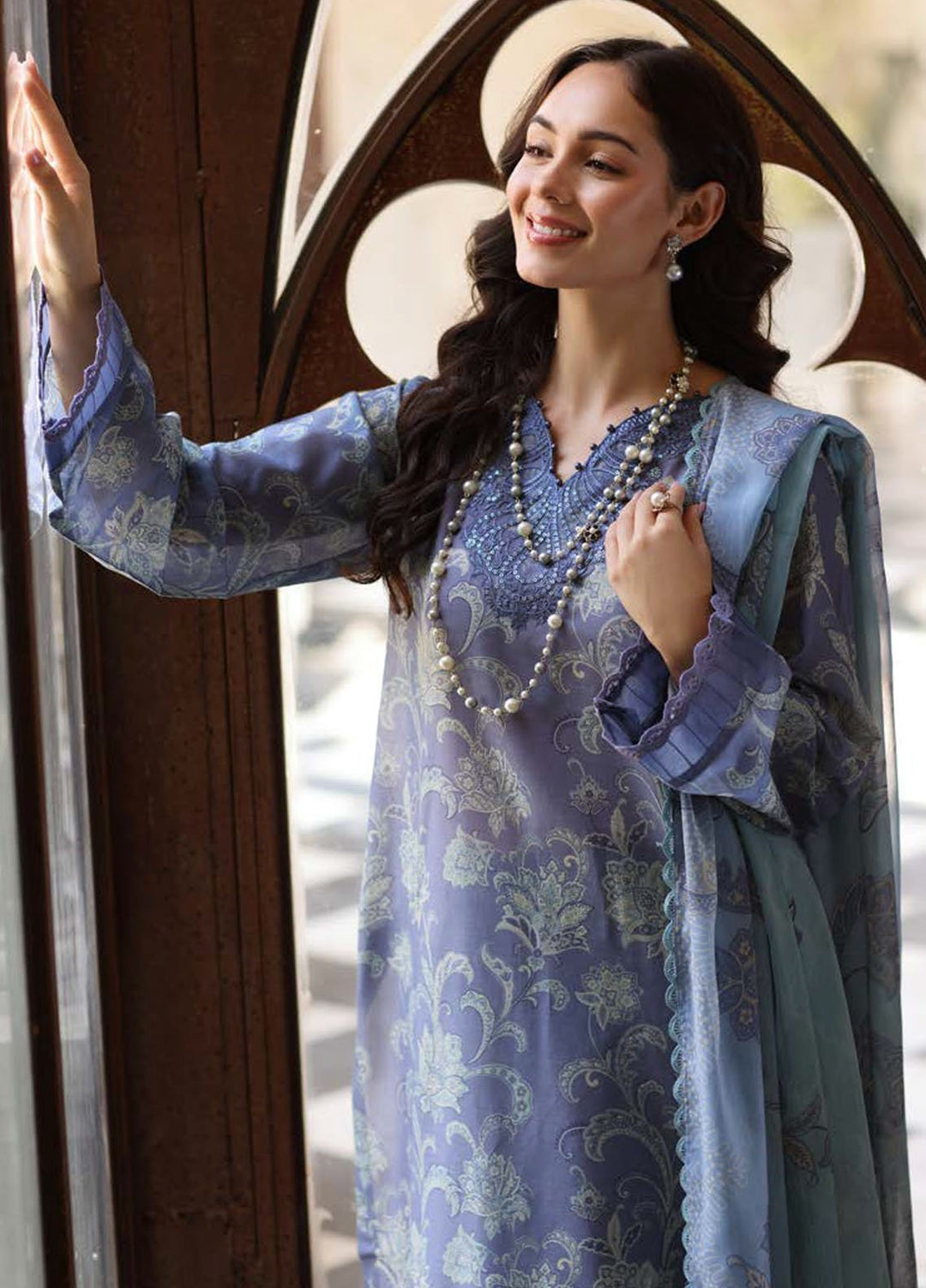 Kesariya by Riaz Arts Embroidered Lawn Suits Unstitched 3 Piece RA25KE Ky-02 - Summer Collection