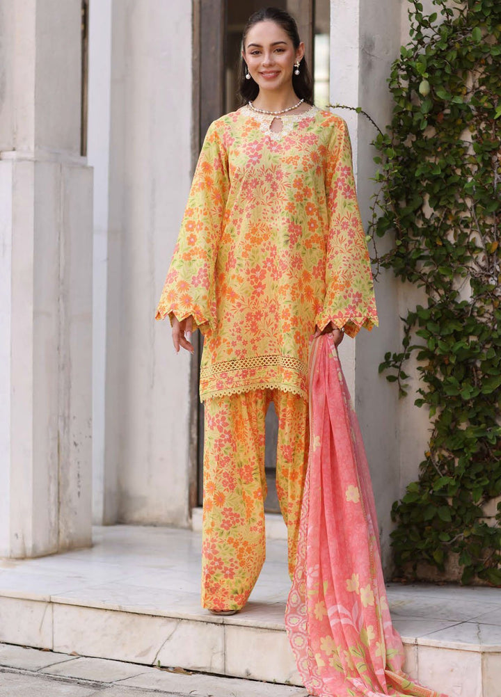 Kesariya by Riaz Arts Embroidered Lawn Suits Unstitched 3 Piece RA25KE KY-07 - Summer Collection
