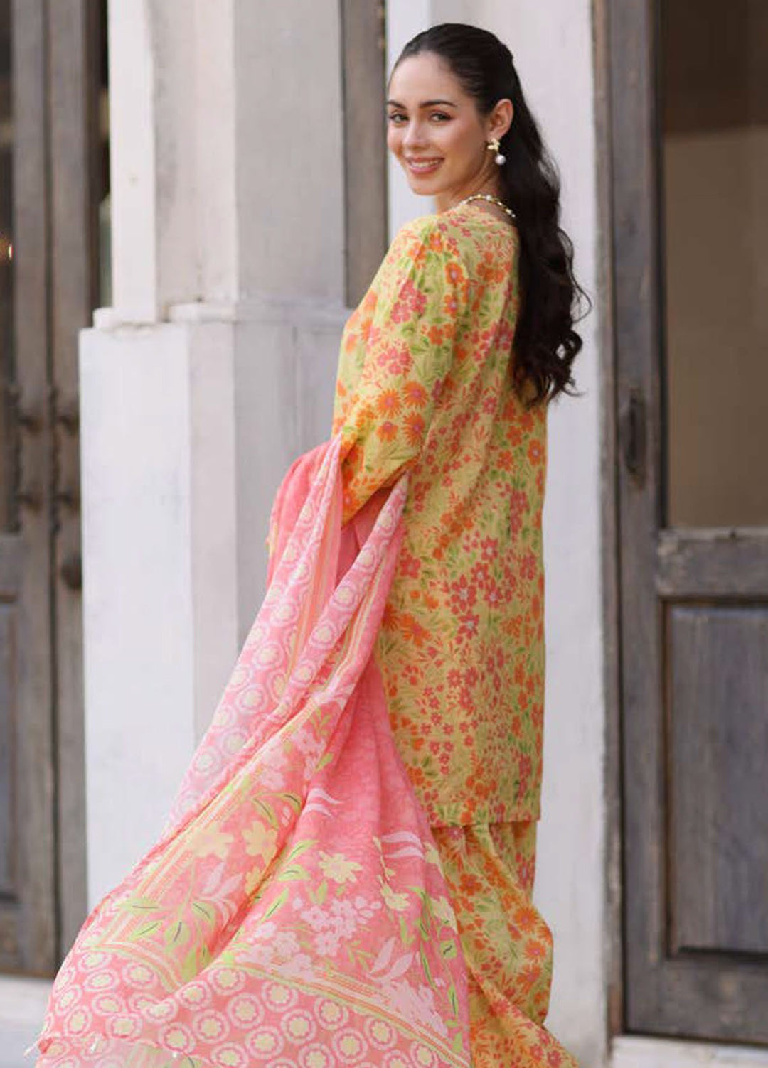 Kesariya by Riaz Arts Embroidered Lawn Suits Unstitched 3 Piece RA25KE KY-07 - Summer Collection
